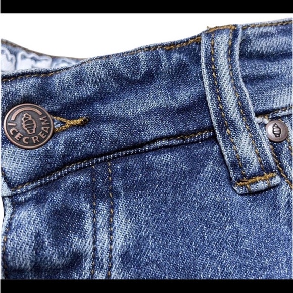 Icecream Neon Lime Striped Running Dog Denim Jean - Picture 3 of 12